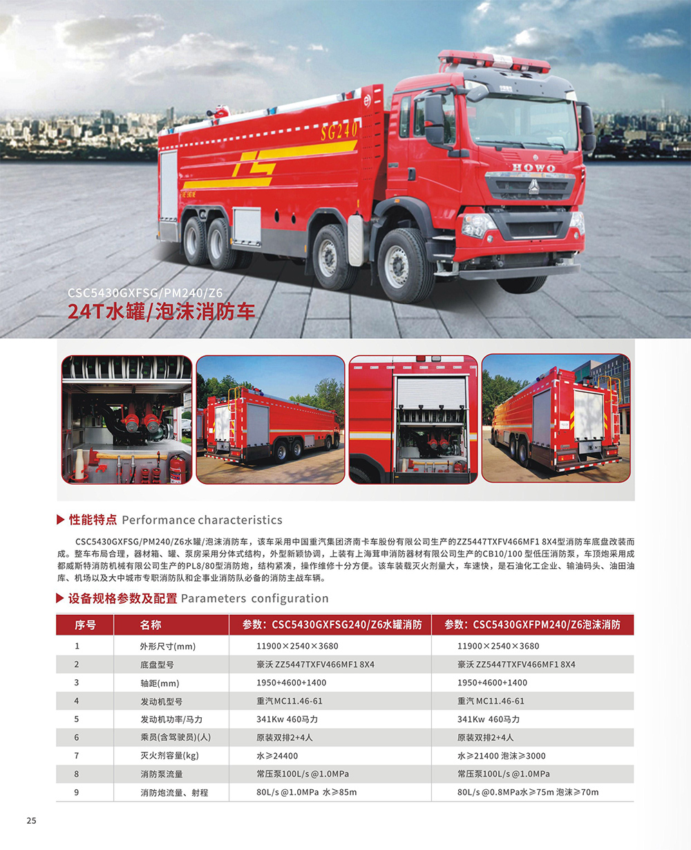 24T水罐/泡沫消防車(chē)